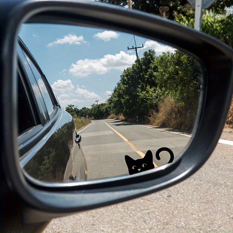 Mini Cat Dekali avtomobillar va ichki foydalanish uchun vinil orqa ko'zgu stiker