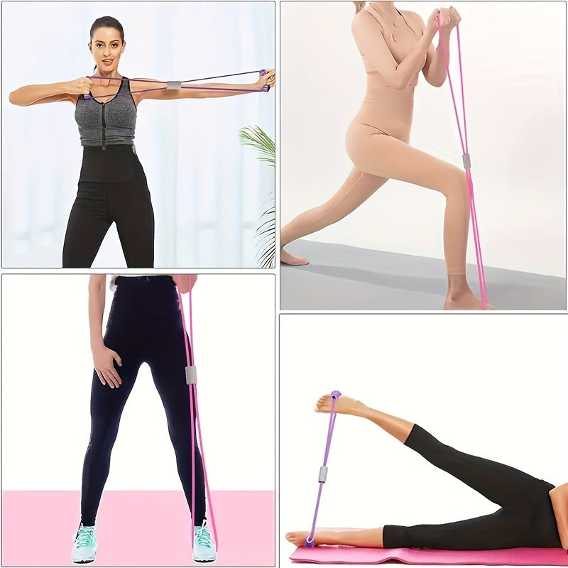 Conjunto de entrenamiento de músculos del suelo pélvico para hombres y mujeres, equipo de yoga de resistencia, color púrpura y rosa