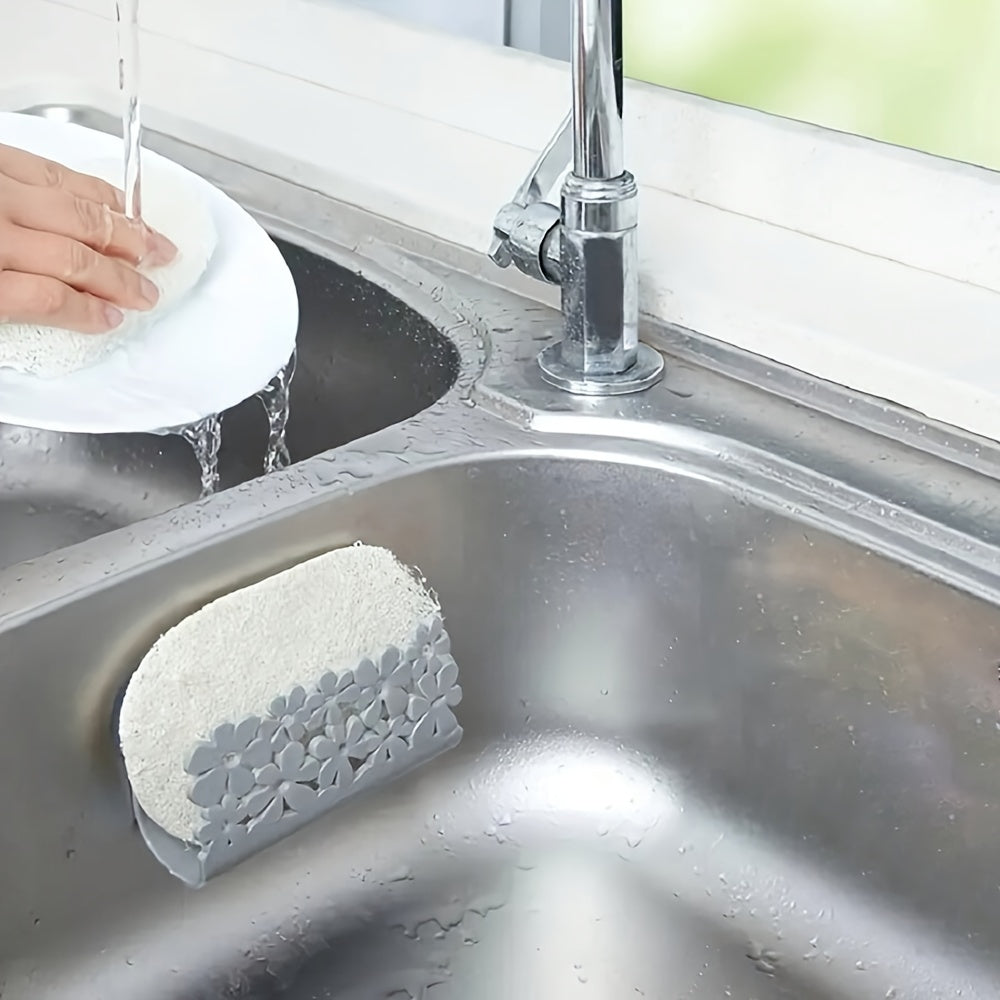 Devorga o'rnatiladigan oshxona yuvinish idishlari uchun qattiq plastmassa, 2 ta soker bilan bezatilgan gul naqshli