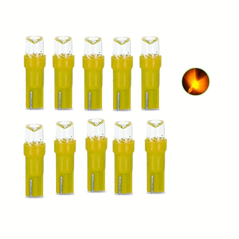 10 Pack T5 LED Car Dashboard Instrument Cluster Gauge Panel Lights