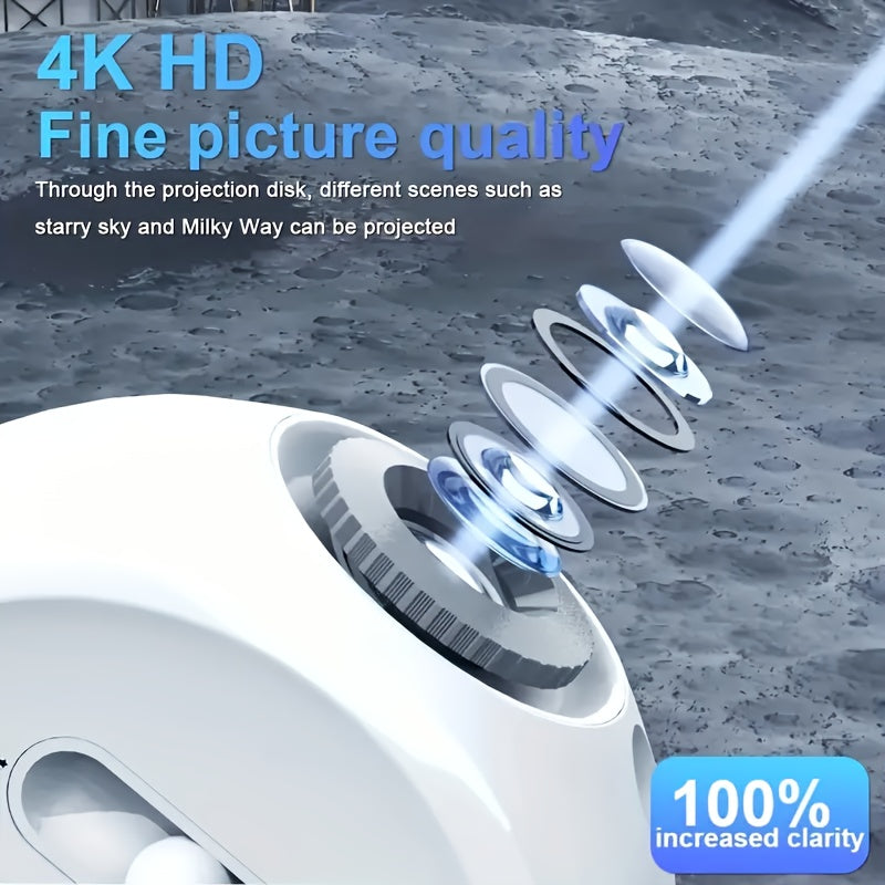 Kids Starry Night Projector Set with RGB Lights | 13-in-1 Nebula, Music, 4K