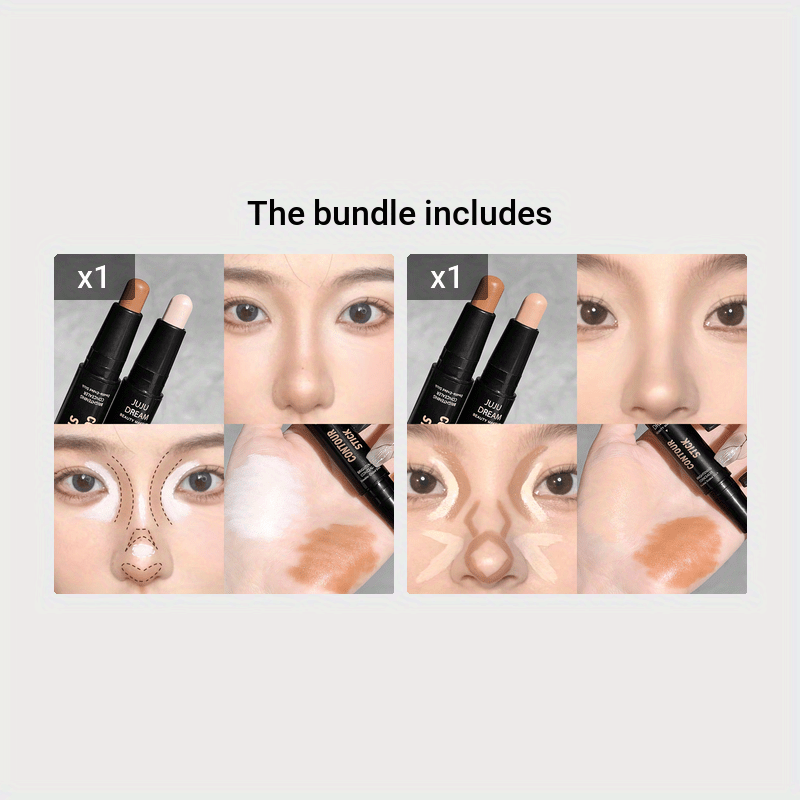 Женский контурный и хайлайтер-стик с двойной стороной, матовый, водостойкий, стойкий