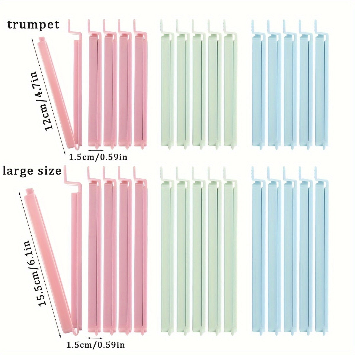 Oziq-ovqat saqlash kliplari 5 yoki 10 dona, oziq-ovqatning yangi holatini saqlash uchun havo o'tkazmaydigan sumka kliplari