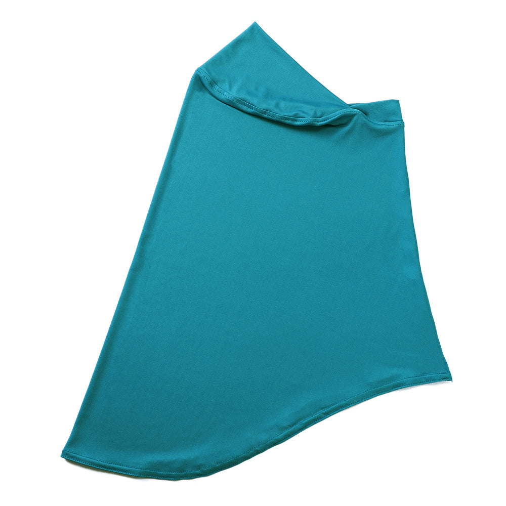 Ladies' Stretch Hijab Scarf Soft Breathable Polyester Lace Trim Full Chin Coverage in Multiple Colors