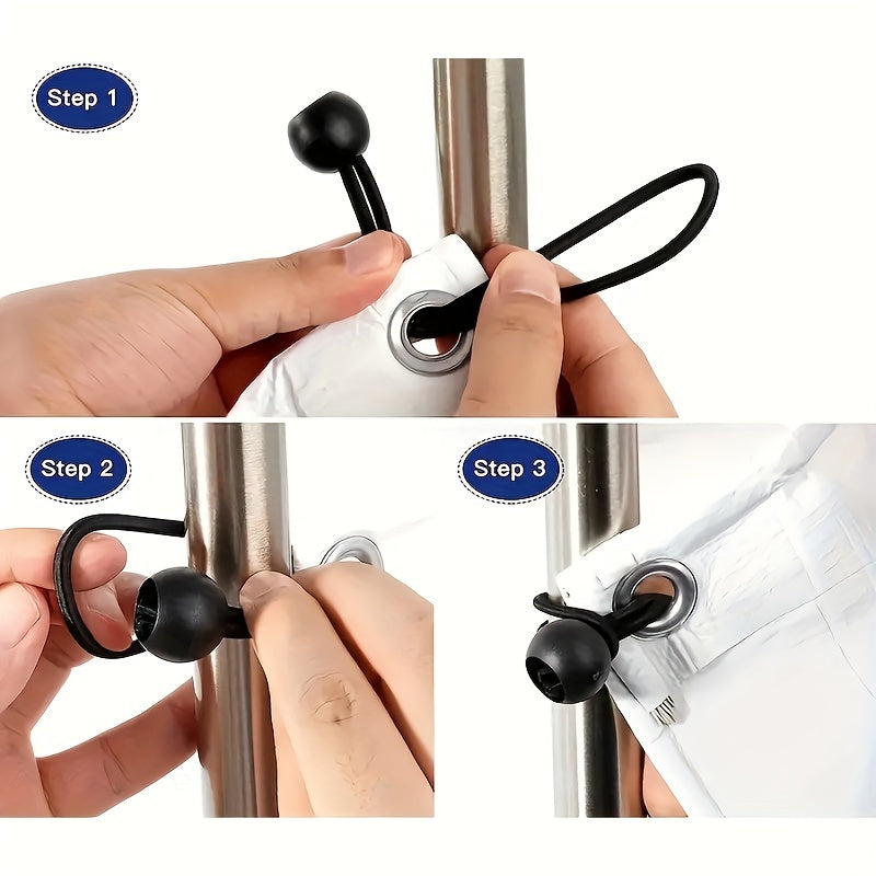 10 dona Naylon Bungee Tasmalar va Plastik Qo'llar bilan sayohat uchun chodir kliplar