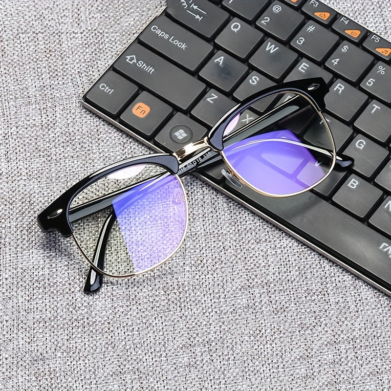 Gafas de lentes claros cuadrados para mujeres y hombres reducción de fatiga ocular por ordenador, juegos, televisión y teléfono