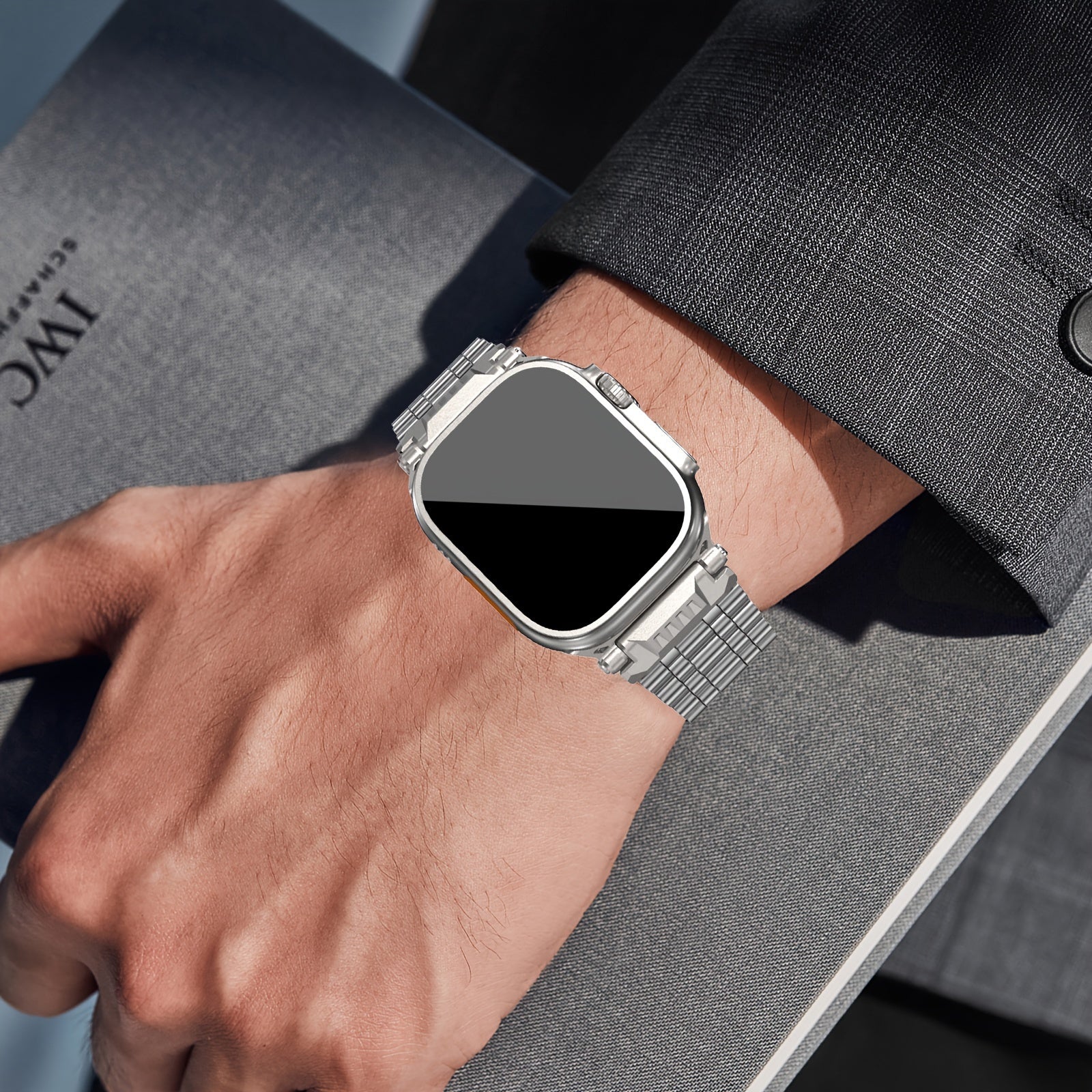 316L Stainless Steel Connector Strap for Apple Watch Bands 42-49mm Series 1-10