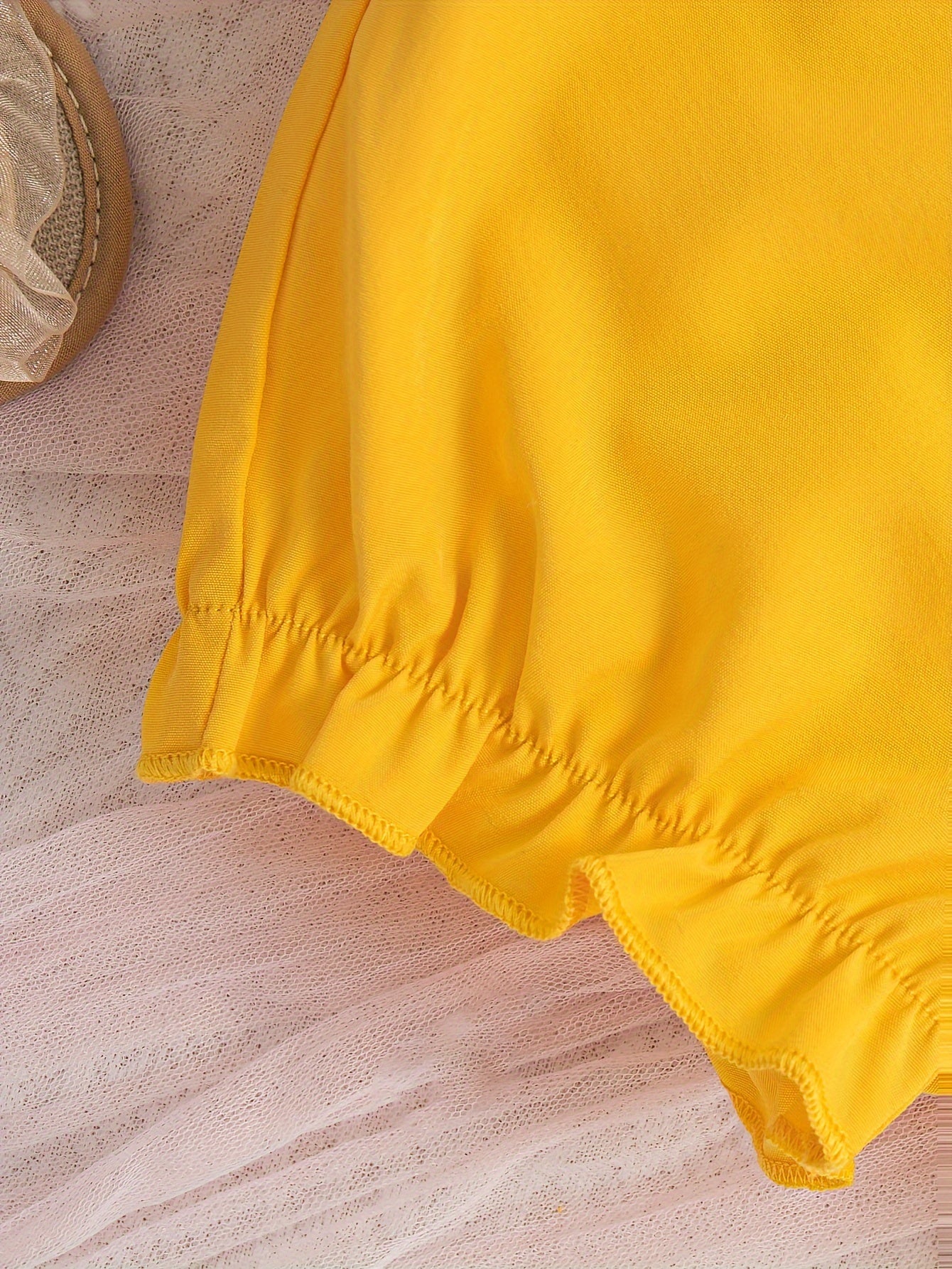 Baby Girl Jumpsuit with Sunflower and Butterfly Print, Bow Detail, Summer Toddler Clothing