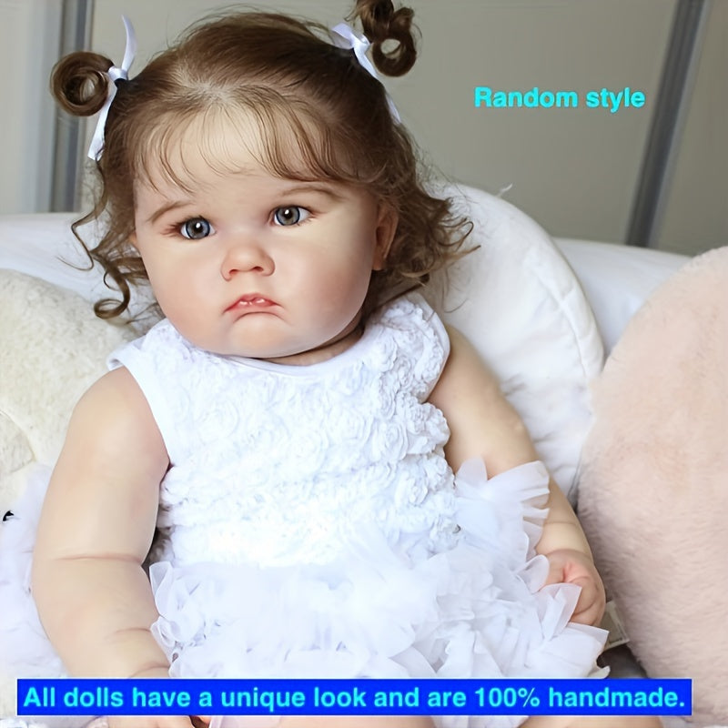 24-Inch Realistic Reborn Baby Doll with Soft Vinyl Body 3D-Paint Skin for Girls