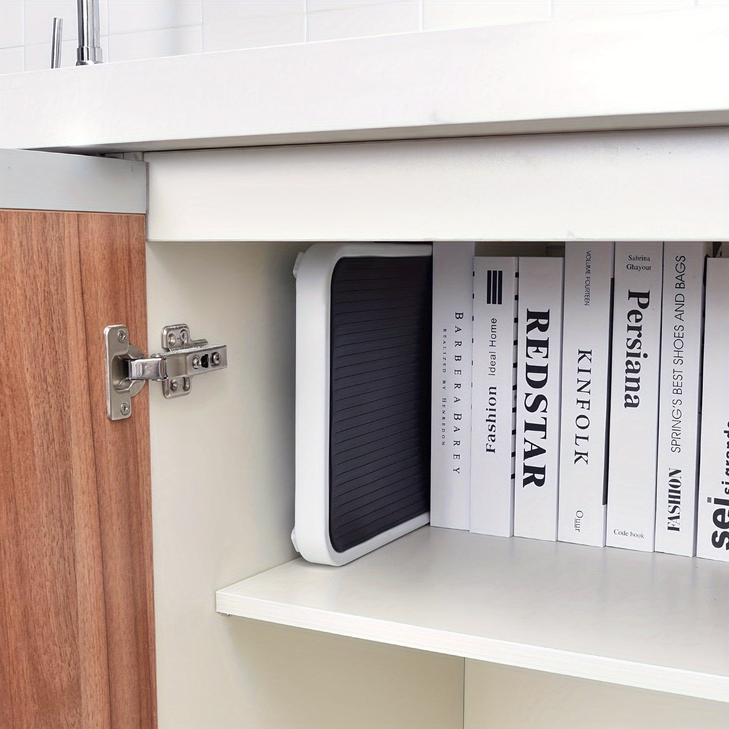 Black Foldable Step Stool with Handle for Kitchen Office Home Use