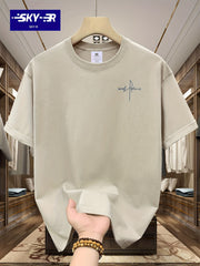 Camiseta gráfica de algodón para hombre de manga corta, casual, verano al aire libre