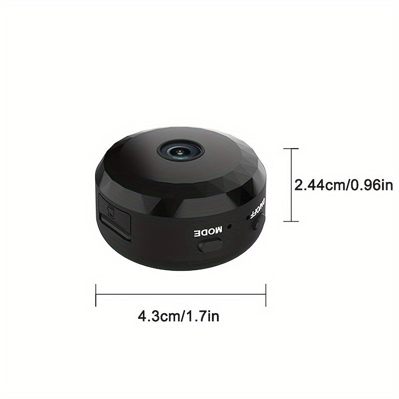 Uy xavfsizligi, avtomobil, uy hayvonlari uchun simsiz WiFi kamera. Ichki/tashqi, portativ, 480p video va 128G maksimal saqlash. Batareya bilan ishlaydigan/USB, ABS material. 2.4GHz ulanish, SD karta kiritilmagan.