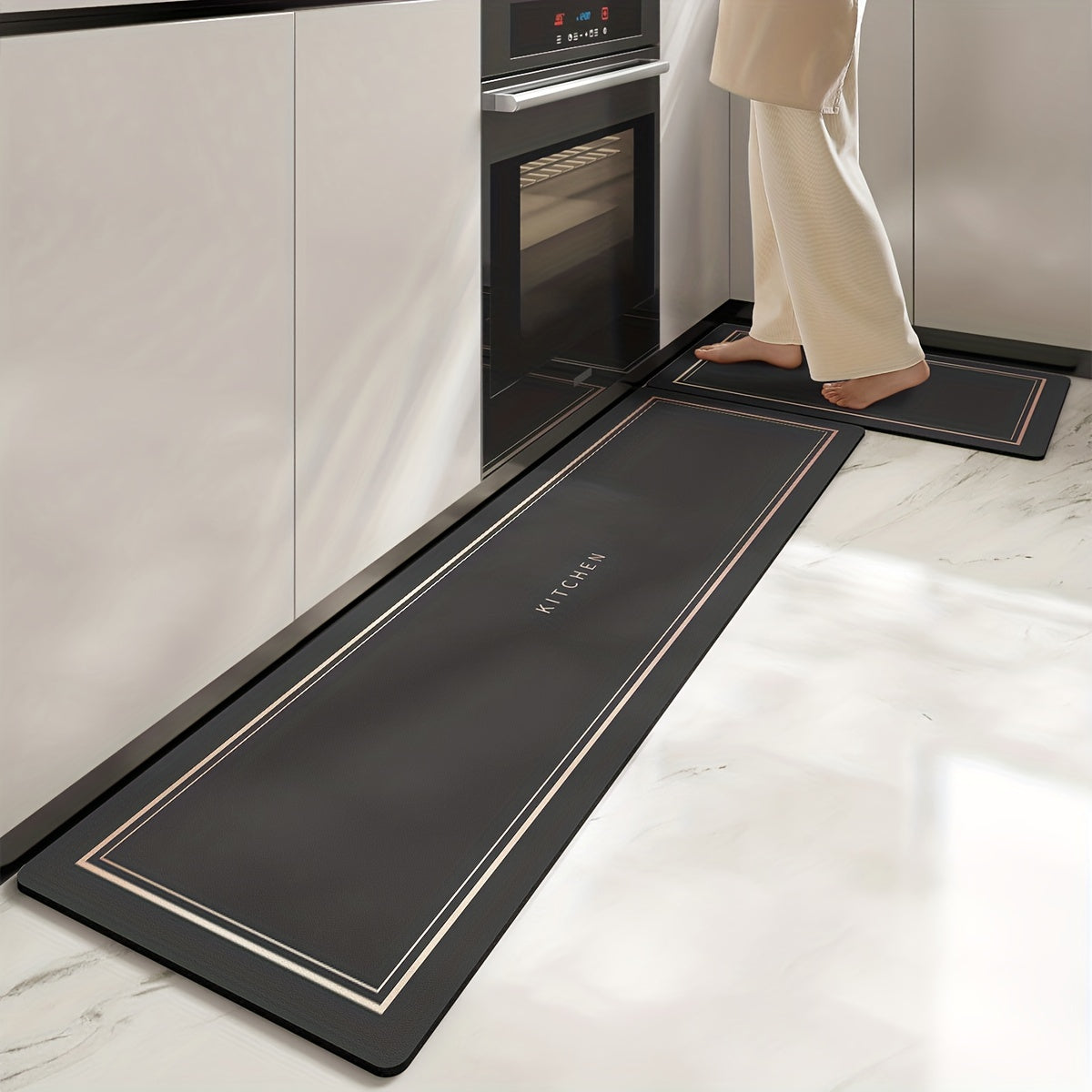 Non-Slip Absorbent Kitchen Rug Rectangle Easy to Clean Dirt-Resistant for Christmas Gift