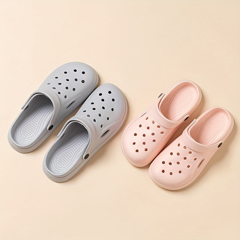 EVA однотонные сабо плоские нескользящие дышащие с полой конструкцией для дома, сада, пляжа