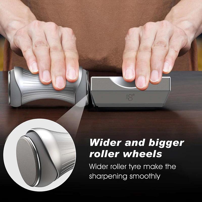 RISAM Rolling Knife Sharpener Kit with Fixed Angle System and Diamond Grinding Stone.