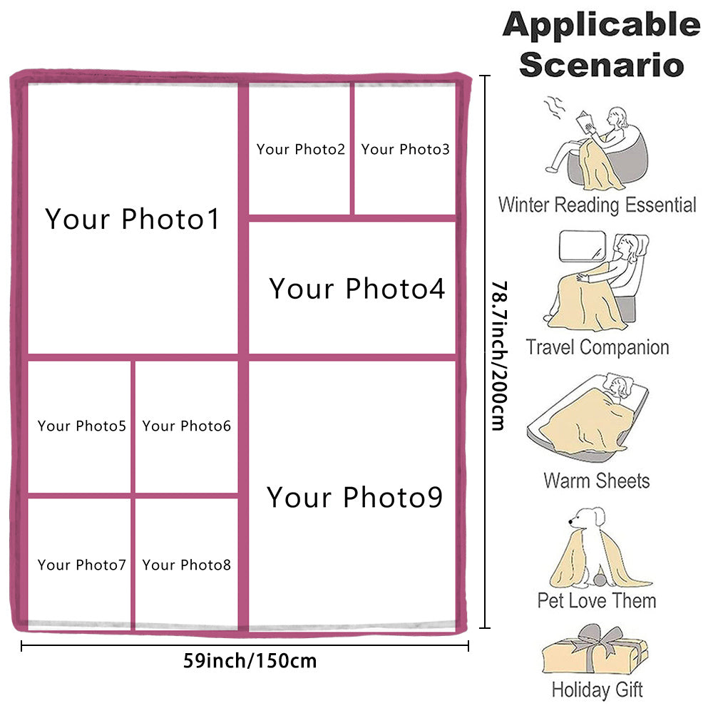 Personalized Couple Flannel Throw Blanket Soft Warm Gift for Couch Bed Camping