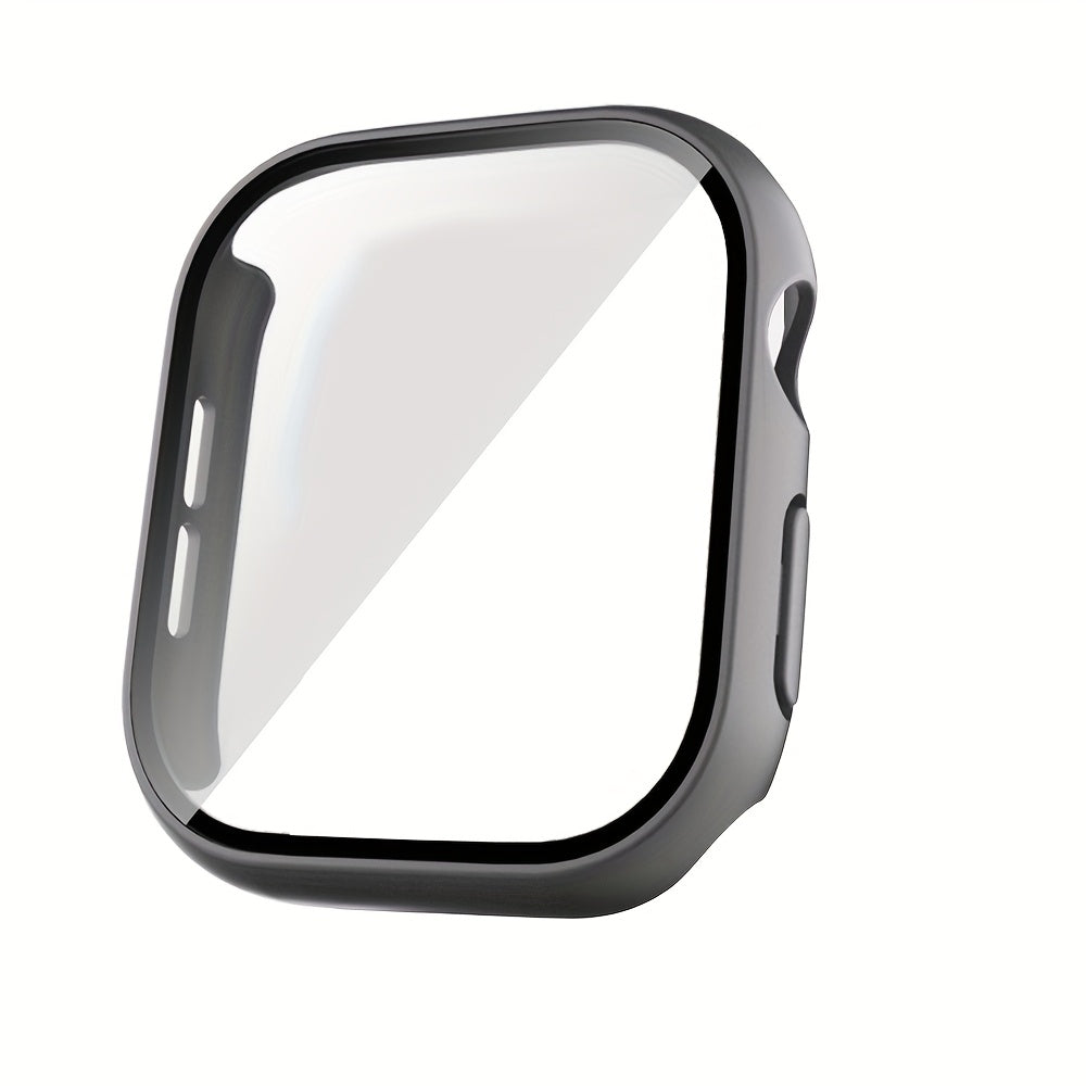 Tempered Glass Screen Protector Case for iWatch Series 4 5 6 7 8 9 10 SE 40mm 44mm 45mm 46mm Hard PC Bumper Scratch Resistant