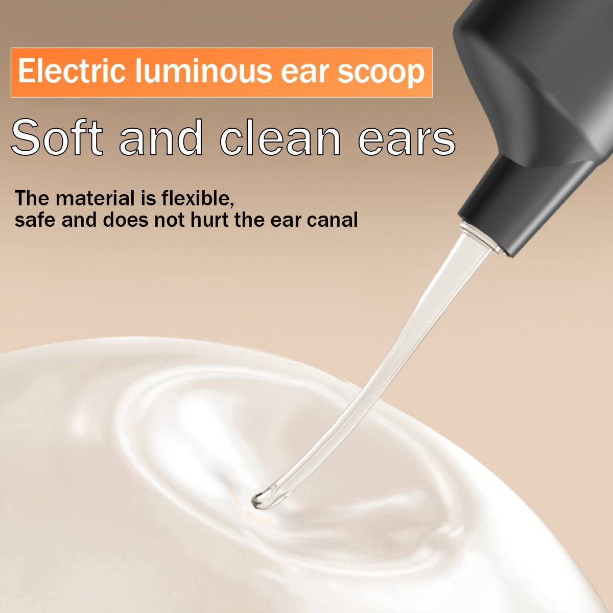 USB zaryadlovchi Type C quloq tozalash asbobi, suv tortuvchi elektr quloq cho'g'ich va LED chiroq bilan, kattalar va bolalar uchun mos. Bu hidsiz quloq qoshiq to'plami bayram sovg'asi uchun ajoyib.