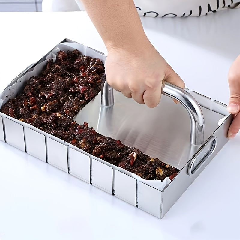 Stainless Steel Dough Presser with Handle Kitchen Baking Tool for Pastry