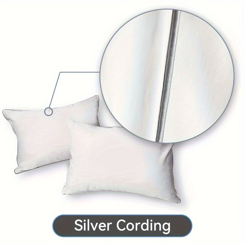 Cotton Pillow Protector 300 Thread Count Anti-Stain Invisi Zipper Piping