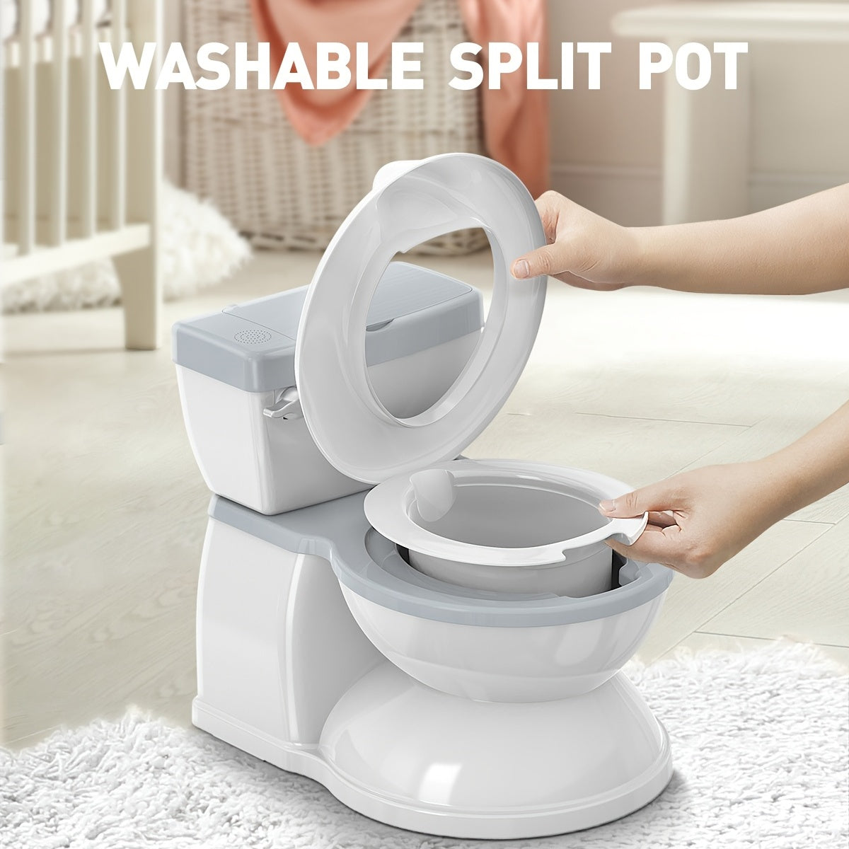 Toddler Potty Training Seat for Boys and Girls with Wipes Storage