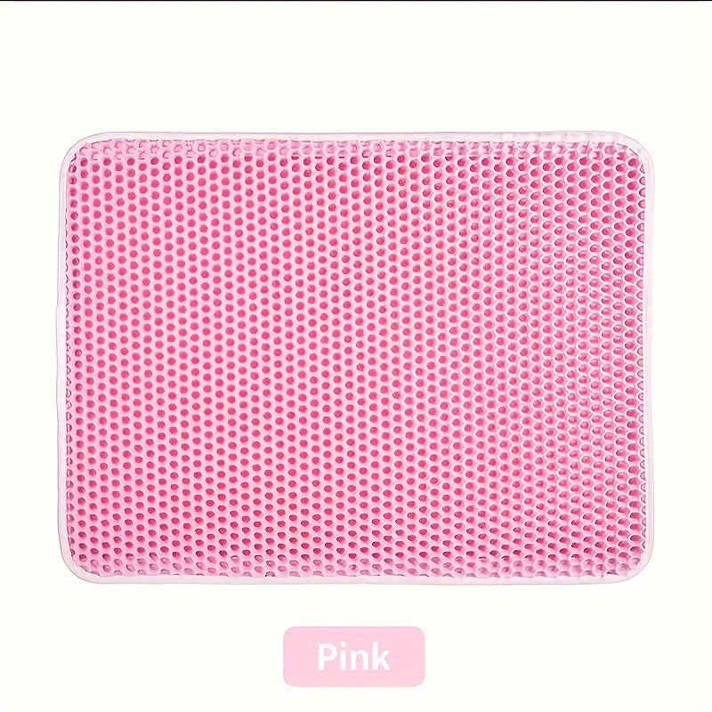 Double Layer Honeycomb Cat Litter Mat Waterproof Washable Reusable Indoor