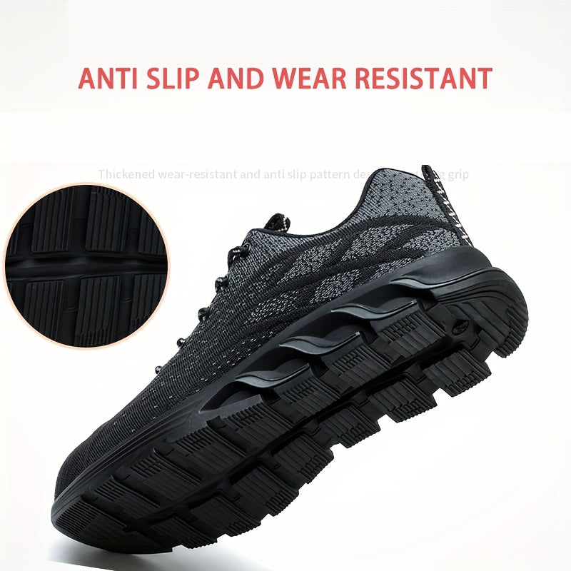 Breathable Safety Sneakers with Steel Toe Puncture-Proof Sole for All Seasons
