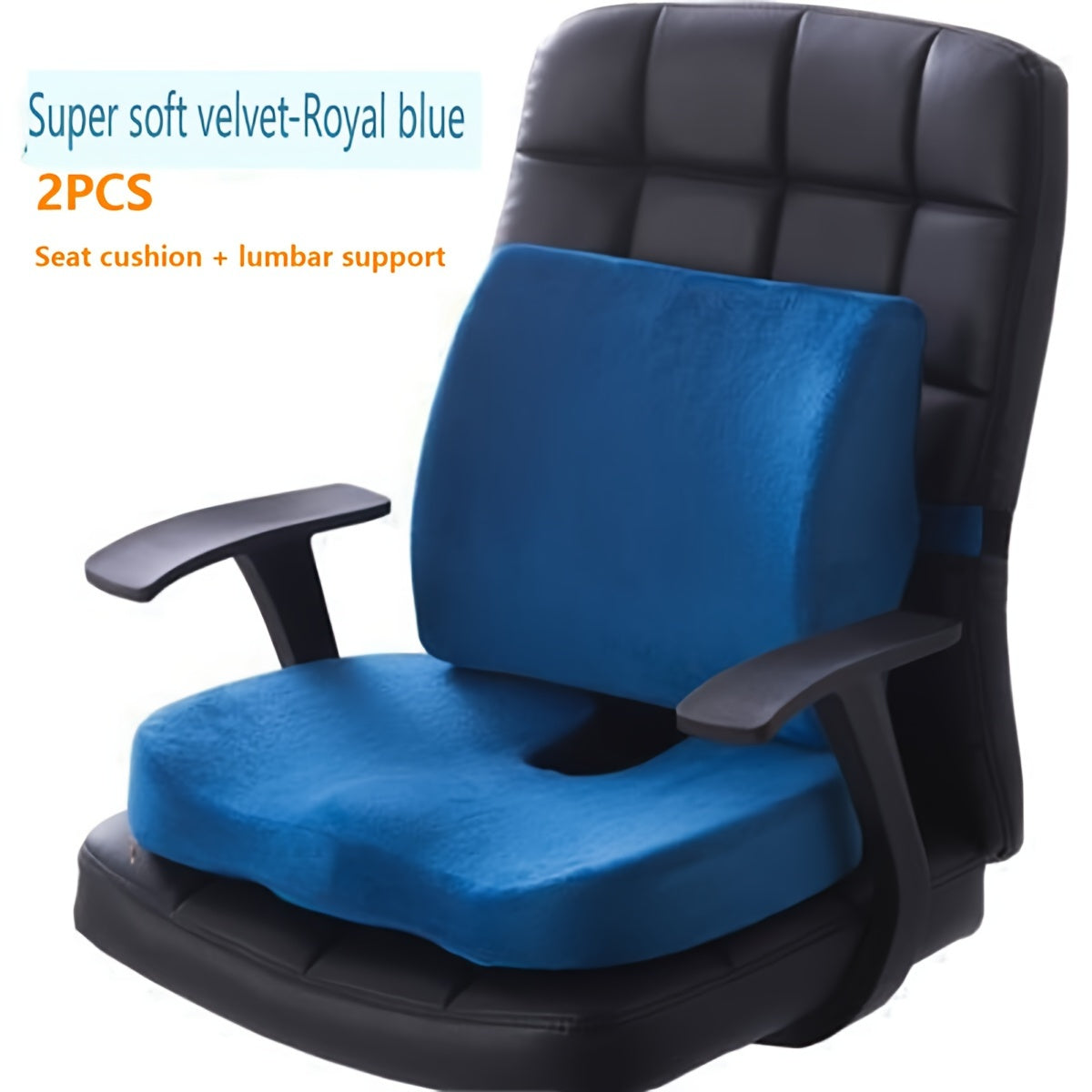 Набор из 2-х подушек с медленным восстановлением формы, включая 1 подушку для поддержки поясницы и 1 подушку для обеденного стула для офисного кресла, автомобильного бустера и других. Обеспечивает поддержку спины и комфорт.