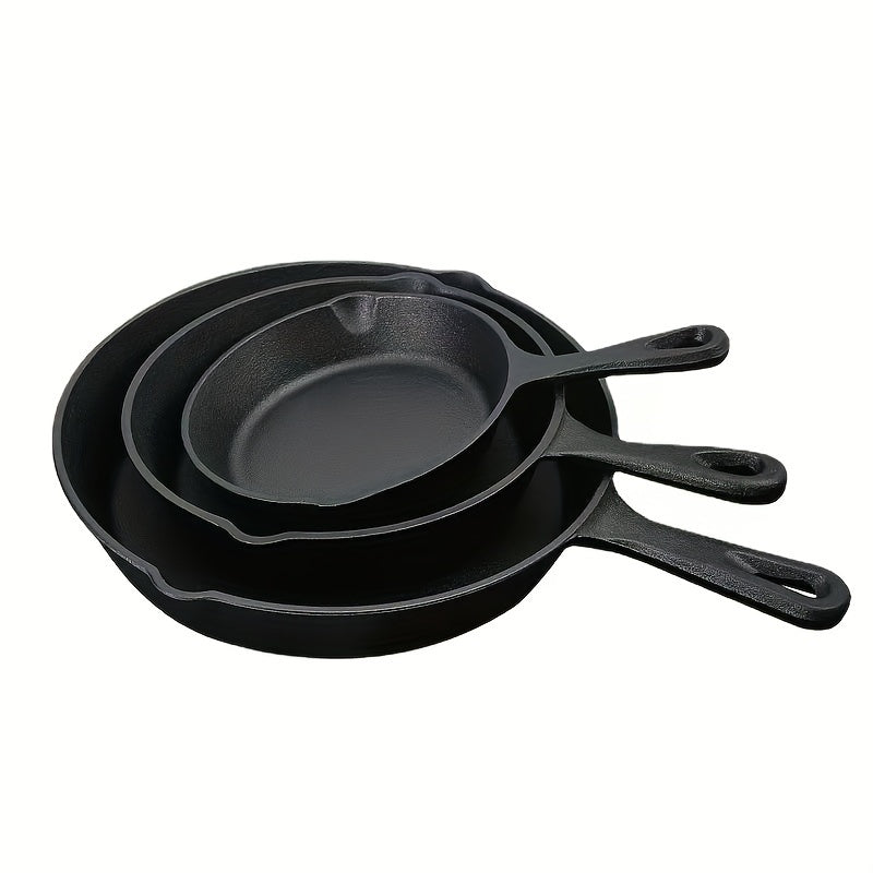 Cast Iron Cookware Set with Non-Stick Frying Pans and Skillets for Induction Cooking