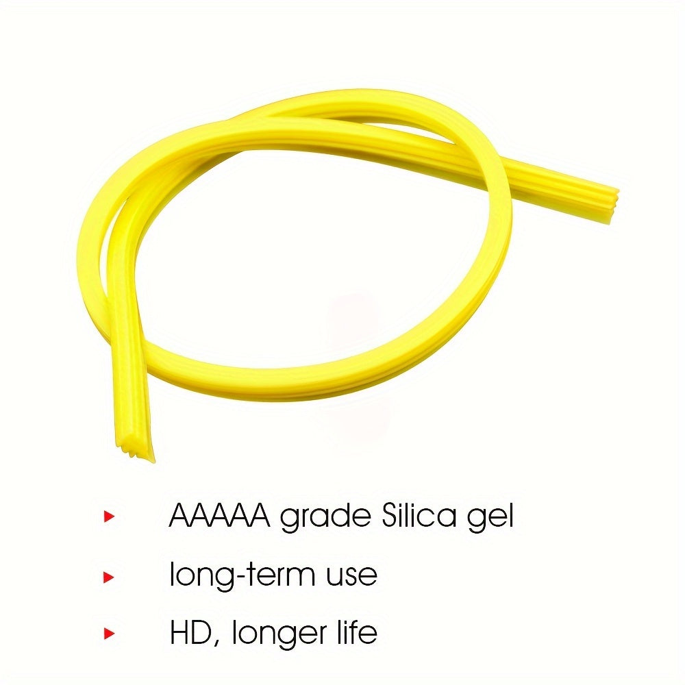 Silicone Wiper Blade Refills 2 Pack for Frameless Windshield Wipers 6mm