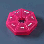 Women's Polypropylene Weekly Pill Organizer Compact 7-Compartment Multi-Color