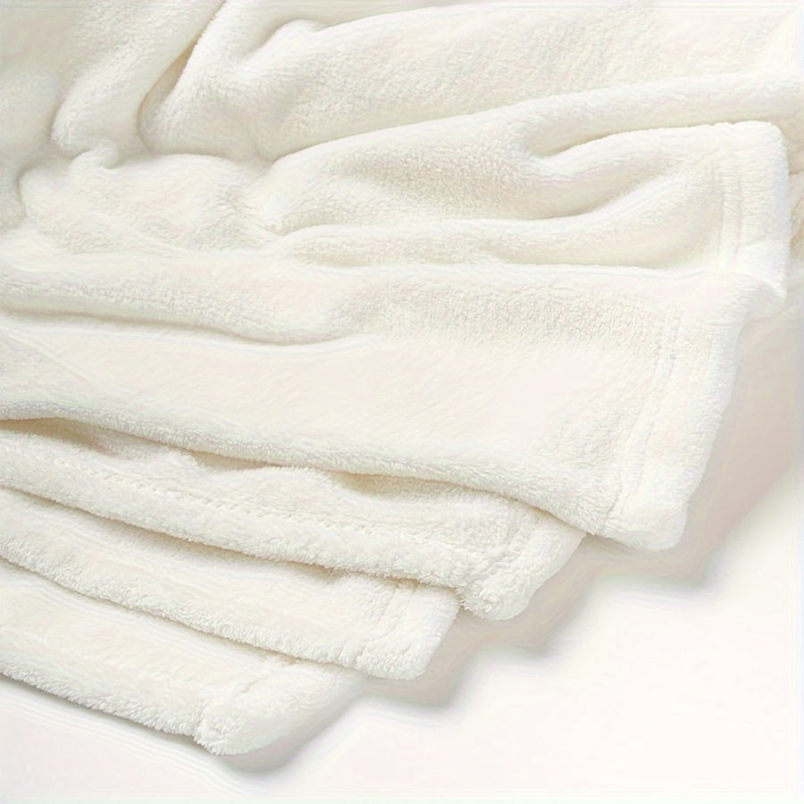 Bohemian Flannel Throw Blanket with Mixed Colors and Knitted Design