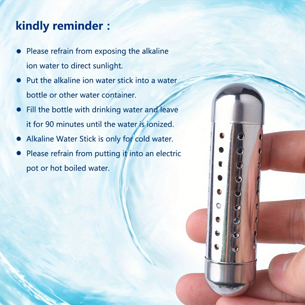 Nodir po'latdan yasalgan alkali suv tayoqchasi - Portativ vodorodga boy mineral filtr, jonli suvni qayta tiklovchi, elektr energiyasi talab qilinmaydi, Yangi yil sovg'asi uchun mukammal, suvni tozalash vositasi|Teshilgan Dizayn|Uzoq muddatli va portativ