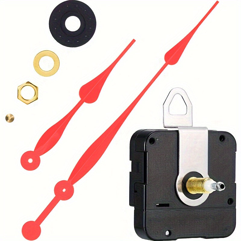 12-Inch Black Plastic Clock Movement with High Torque Long Shaft and Assembly Required
