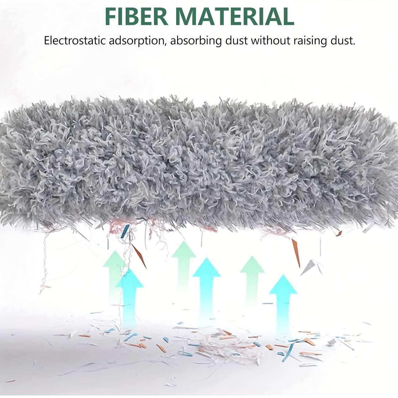 Electrostatic Duster with Retractable Brush for Fan Keyboard Furniture Cleaning