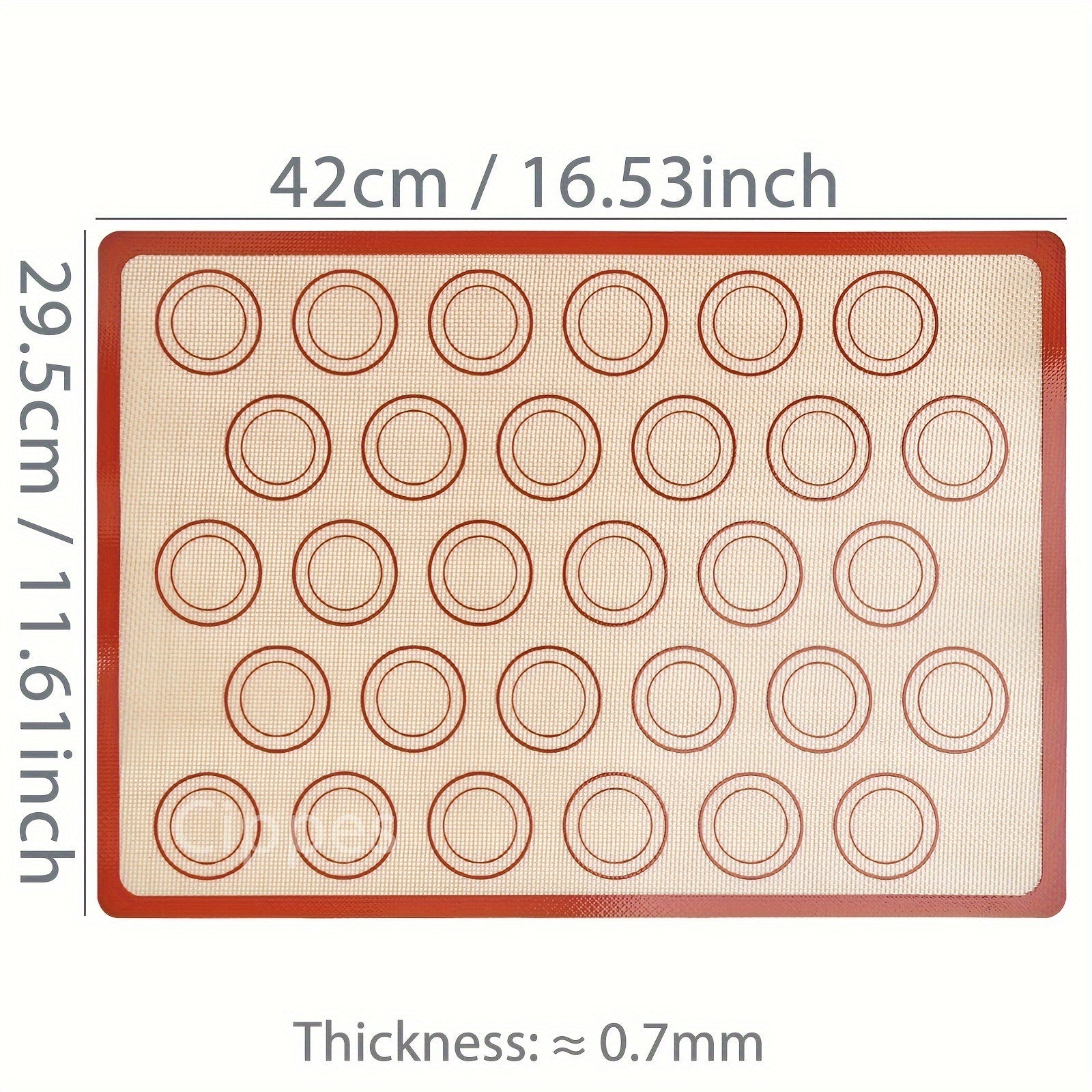 Silicone Baking Mat 41.91cm x 29.46cm Non-Stick Heat Resistant Reusable