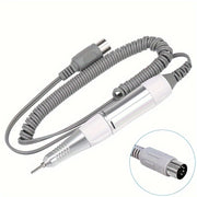 White Electric Nail Drill Pen for Manicure Pedicure Polishing 35000RPM Iron Emery Grit