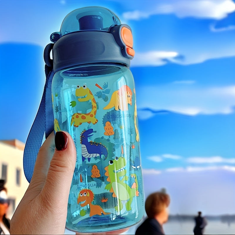 2 Pack 20oz Thermal Transfer Water Bottles with Cartoon Pattern and Handles for Home and Outdoor