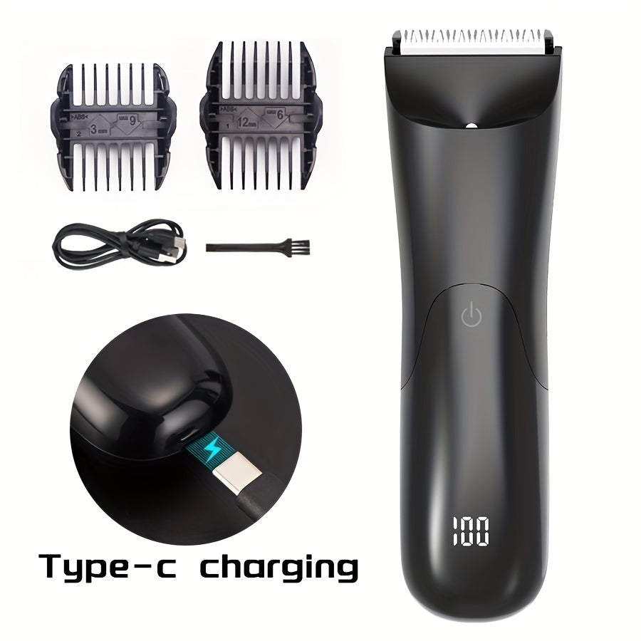Men's body hair trimmer electric shaver USB rechargeable 500mAh battery