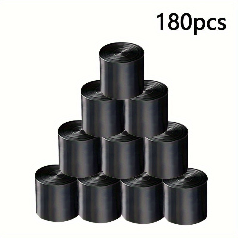 180 Pack Heavy Duty Black Plastic Garbage Bags Leak-Resistant Thickened Trash Bags