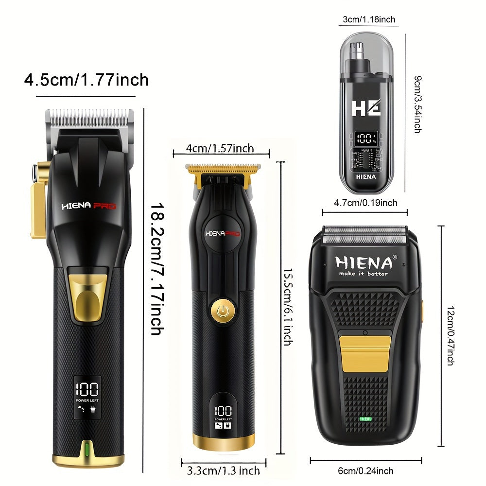 Men's Hair Clipper Set with Nose Trimmer USB Rechargeable Gift