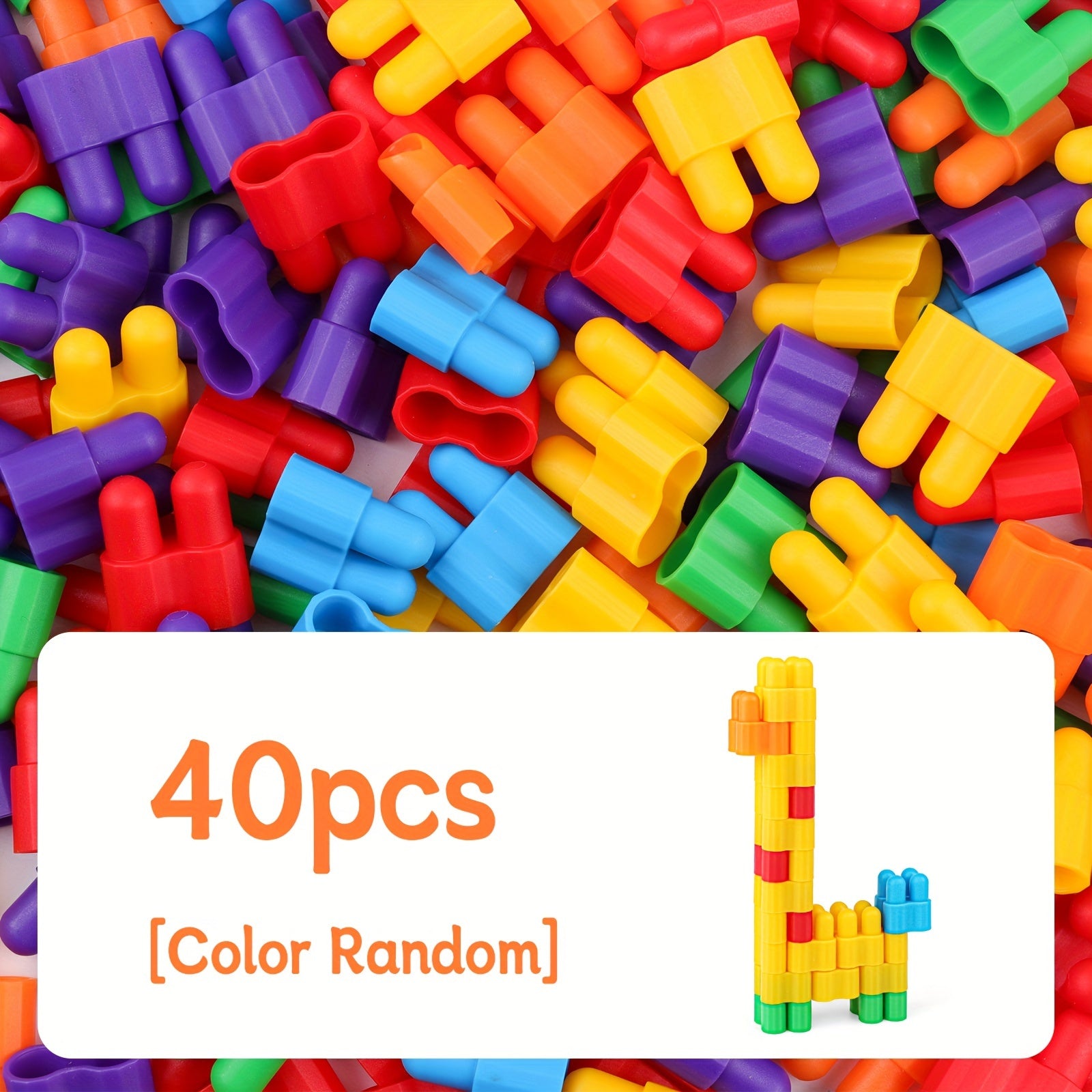 200 DIY Bullet Shape Building Blocks for Kids Age 3 Plus Multicolor