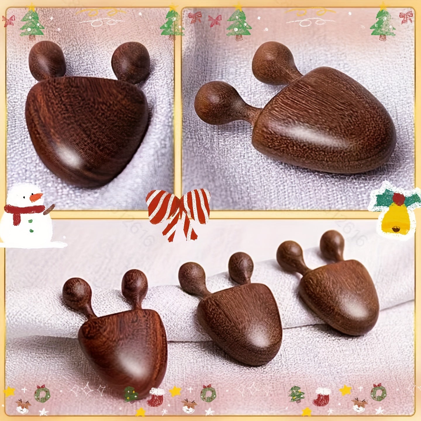 Uniseks Sandalwood burun va yuz massajeri, ko'z uchun yengillik vositasi, aromatsiz