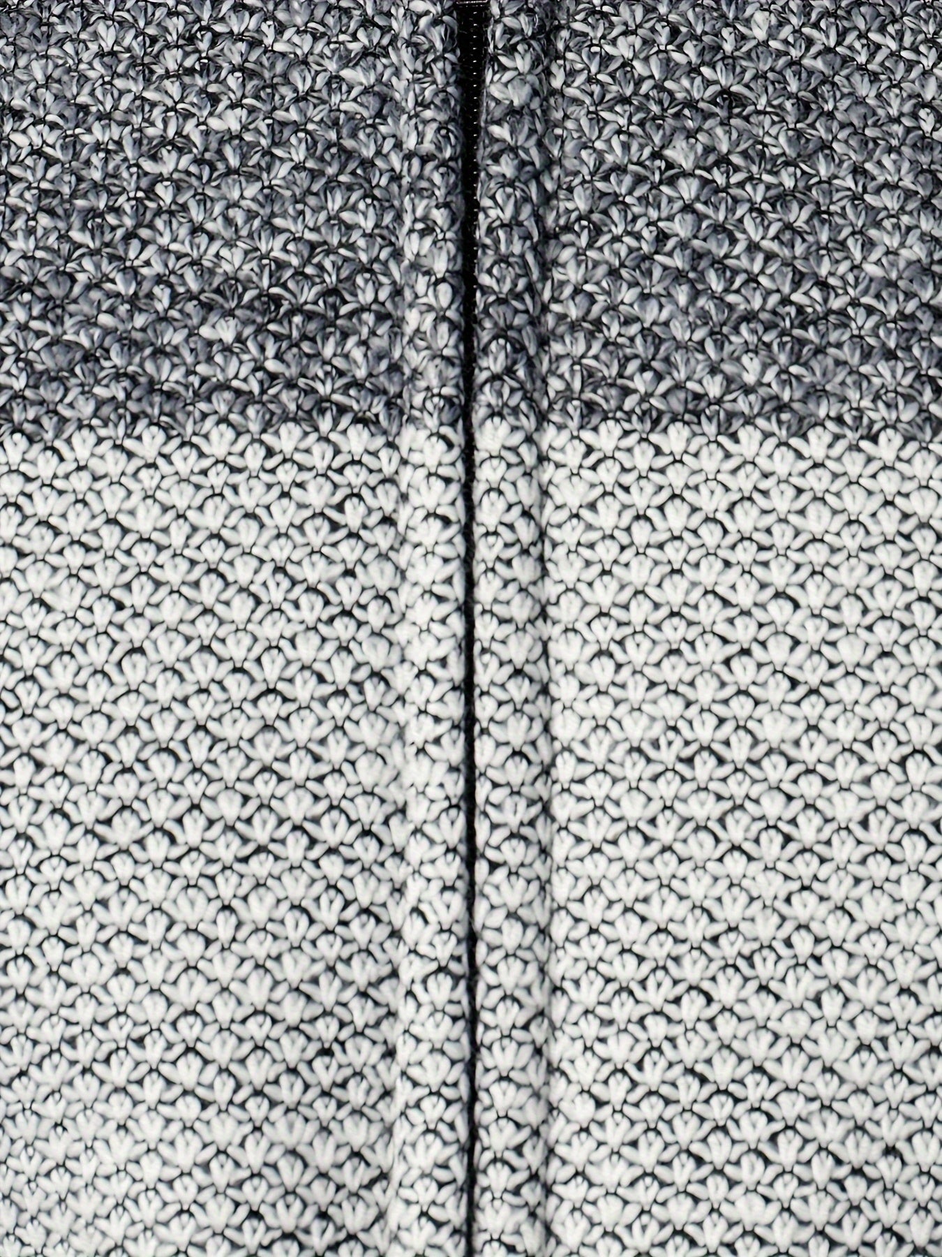 Men's High Neck Fleece Jacket with Color Block Knit Zip-Up Outerwear for Fall Winter