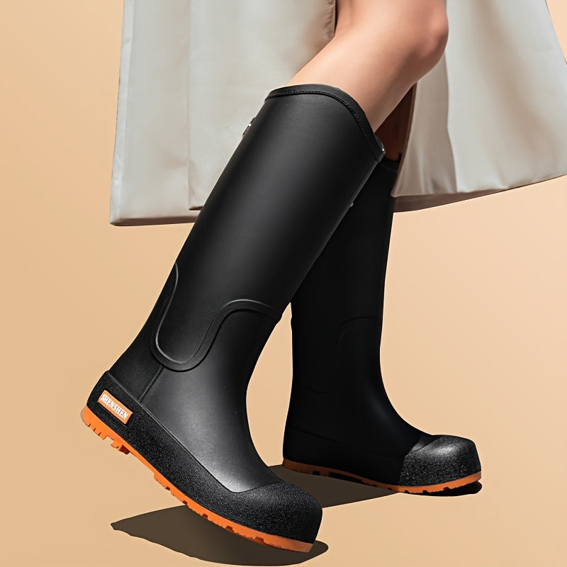 Женские резиновые сапоги PVC на Slip-On, водонепроницаемые сезонные садовые обувь