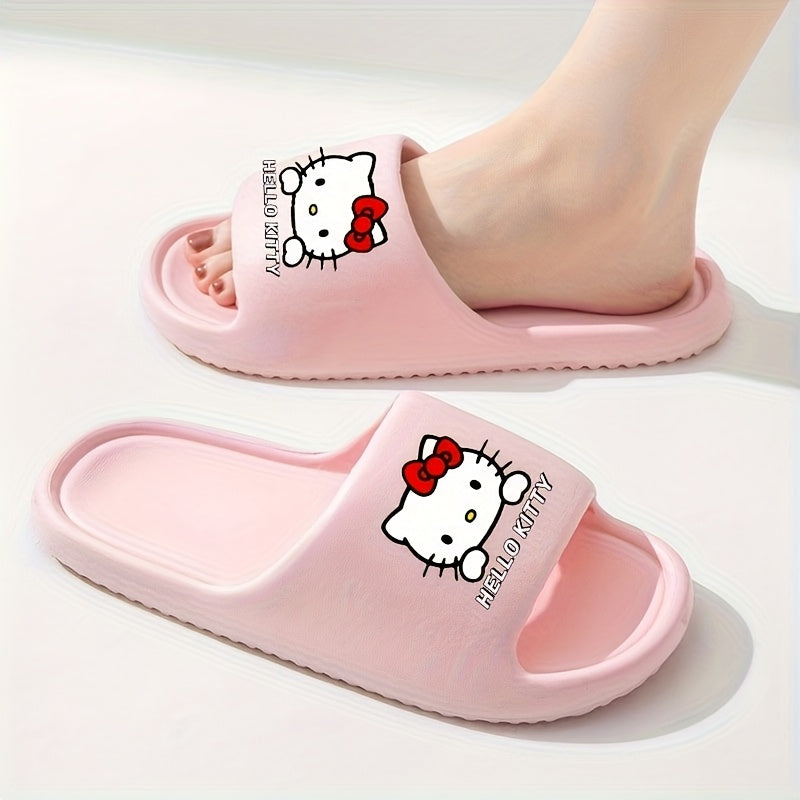 Women EVA Slippers Indoor Non-Slip Casual Shoes Pink Red Bow