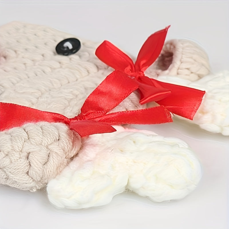 Sombrero de reno de Navidad para niños con nariz roja y cuernos, accesorio de disfraz