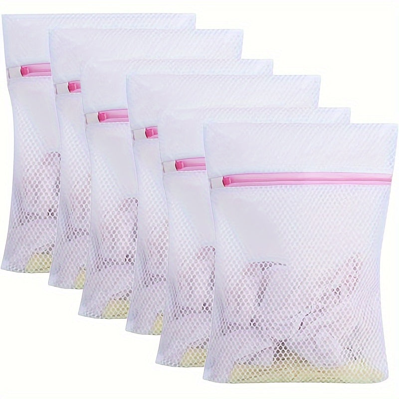 Juego de 6 bolsas de malla para ropa delicada, almacenamiento de viaje, tamaño pequeño 27x37cm