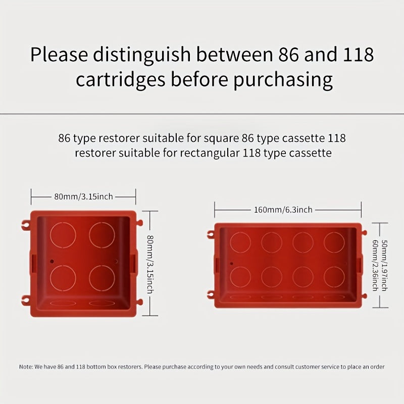 Conjunto de caja de conexiones eléctricas 86 Tipo 118 Tipo 10 con caja inferior, caja oscura, reparador, interruptor
