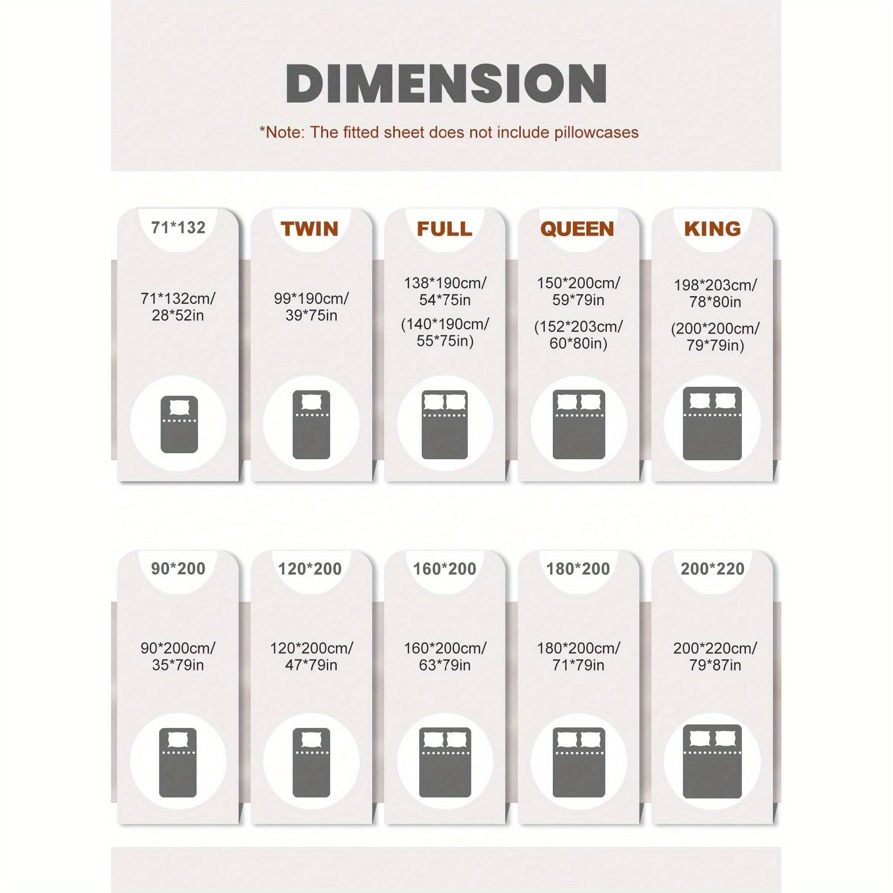 Waterproof Fitted Sheet Gray 30cm Deep Pockets Soft Polyester for Bedroom